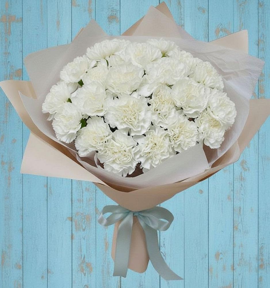 Букет цветов из: Гвоздики в Ясной Поляне