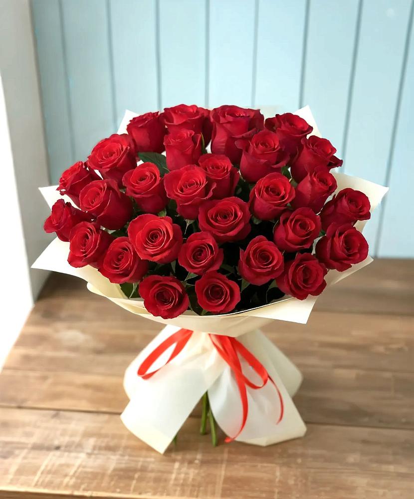 Букет 29 Красных роз в Ясной Поляне