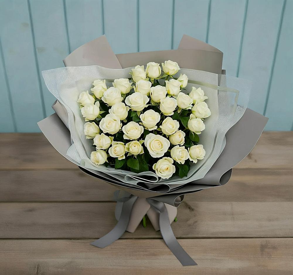 Букет Белоснежная нежность в Ясной Поляне
