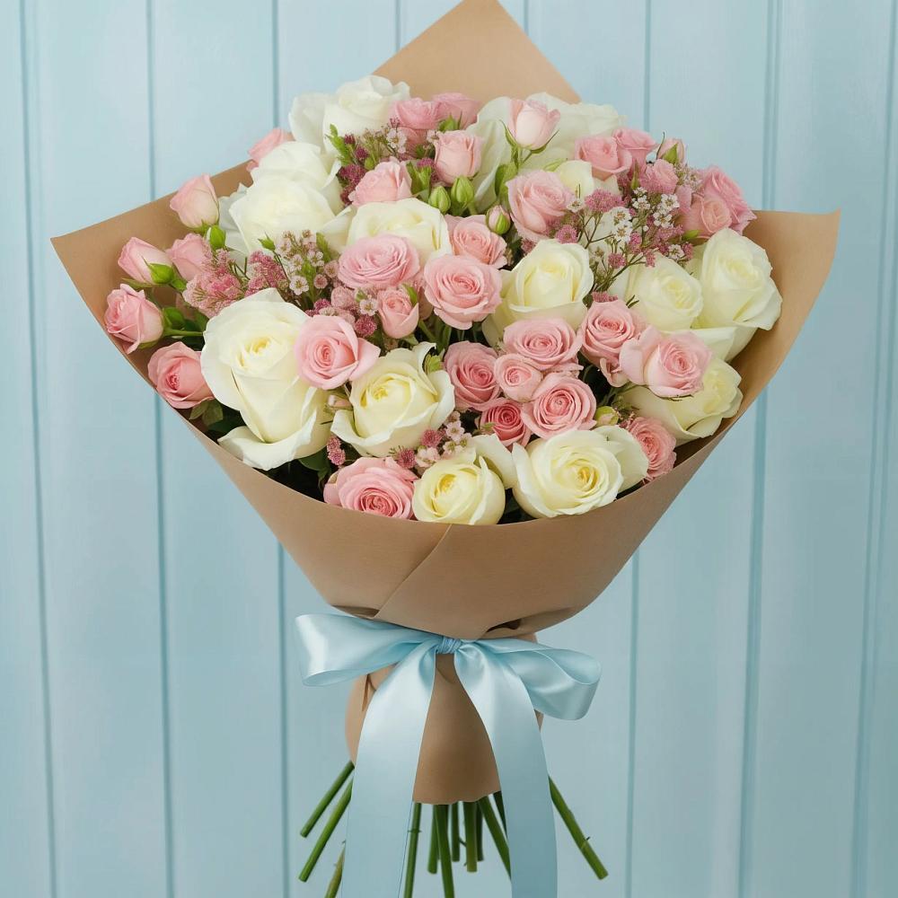 Букет цветов из: Розы в Ясной Поляне