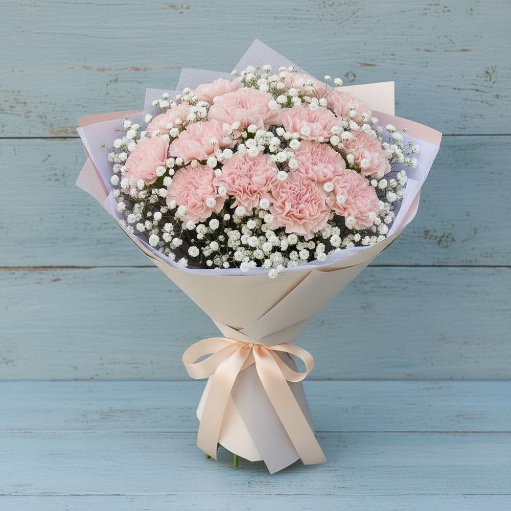 Букет цветов из: Гвоздики в Ясной Поляне