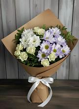 Букет цветов из:  Хризантемы и Розы в Ясной Поляне