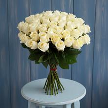 Букет 51 Белая роза Эдлесс Лав в Ясной Поляне