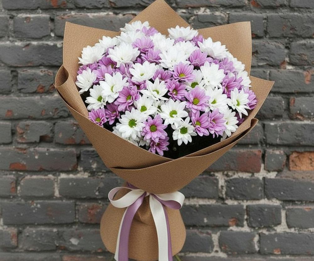 Букет цветов из: Хризантемы в Ясной Поляне