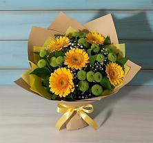 Букет цветов из:  Герберы и Хризантемы в Ясной Поляне