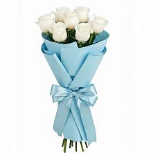 Букет 7 белых роз Проуд в Ясной Поляне