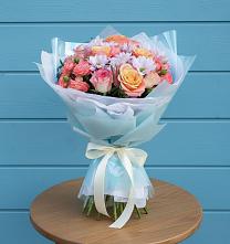 Букет цветов из:  Хризантемы и Розы в Ясной Поляне