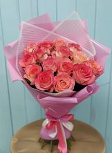 Букет 15 Розовых роз Равель в Ясной Поляне